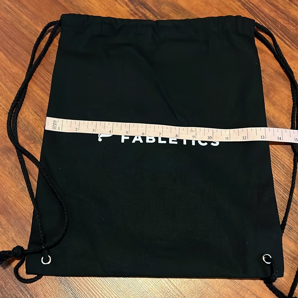 Black Fabletics Drawstring Bag Canvas Durable Whi… - image 4